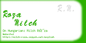 roza milch business card